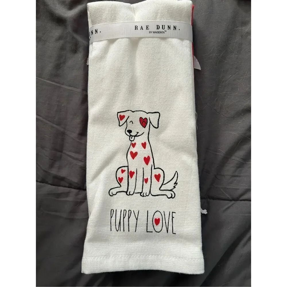 Rae Dunn Puppy Love Dish Towels